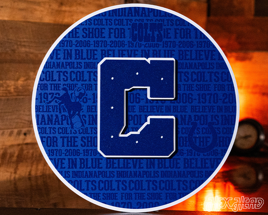 NFL Indianapolis Colts 3D Logo Series Wall Art - 12x12