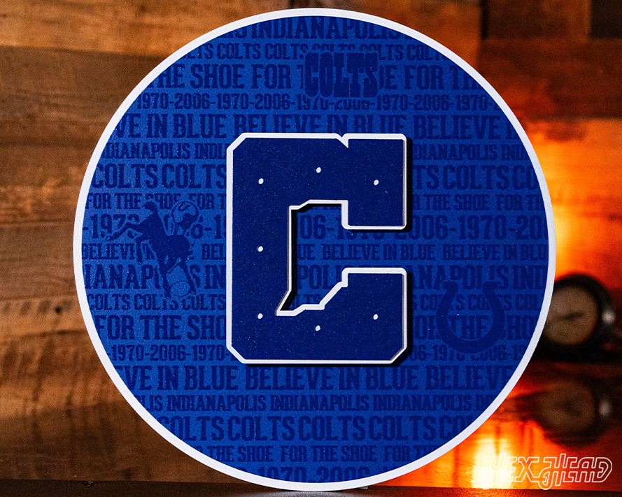 Indianapolis Colts CRAFT SERIES 3D Embossed Metal Wall Art