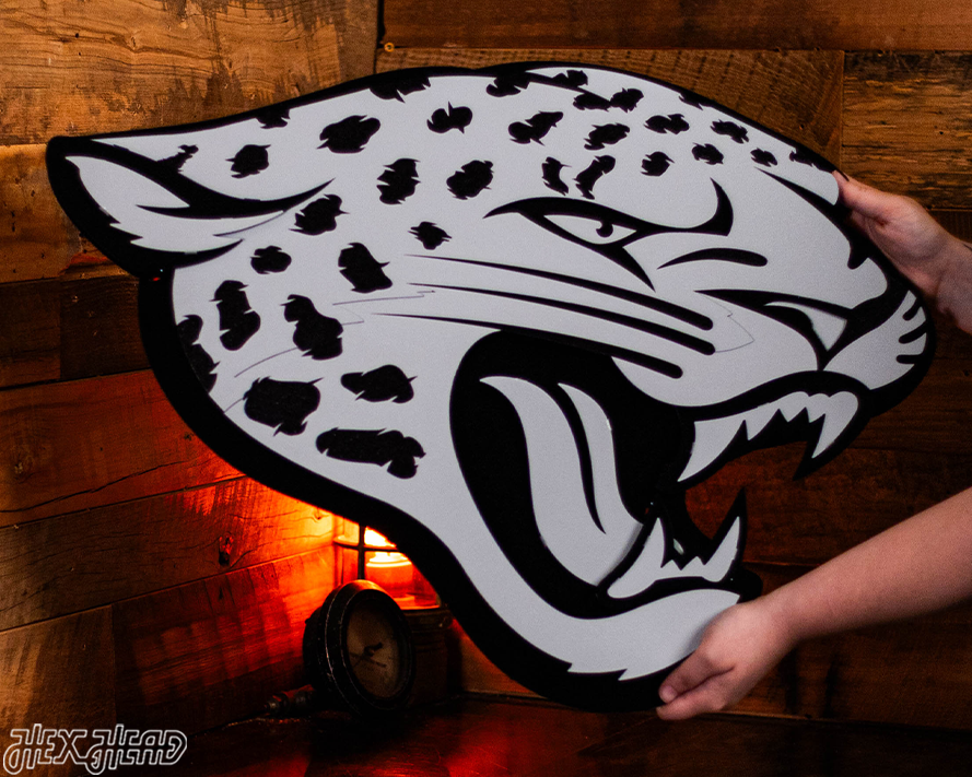 MONOCHROME - Jacksonville Jaguars 3D Vintage Metal Wall Art