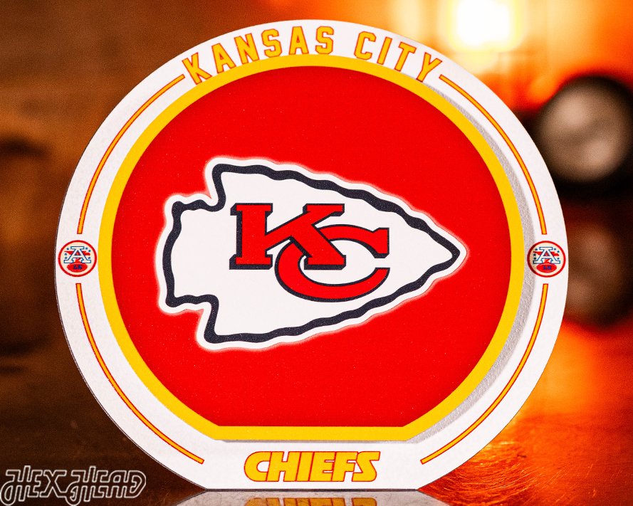 Kansas City Chiefs "Double Play" On the Shelf or on the Wall Art