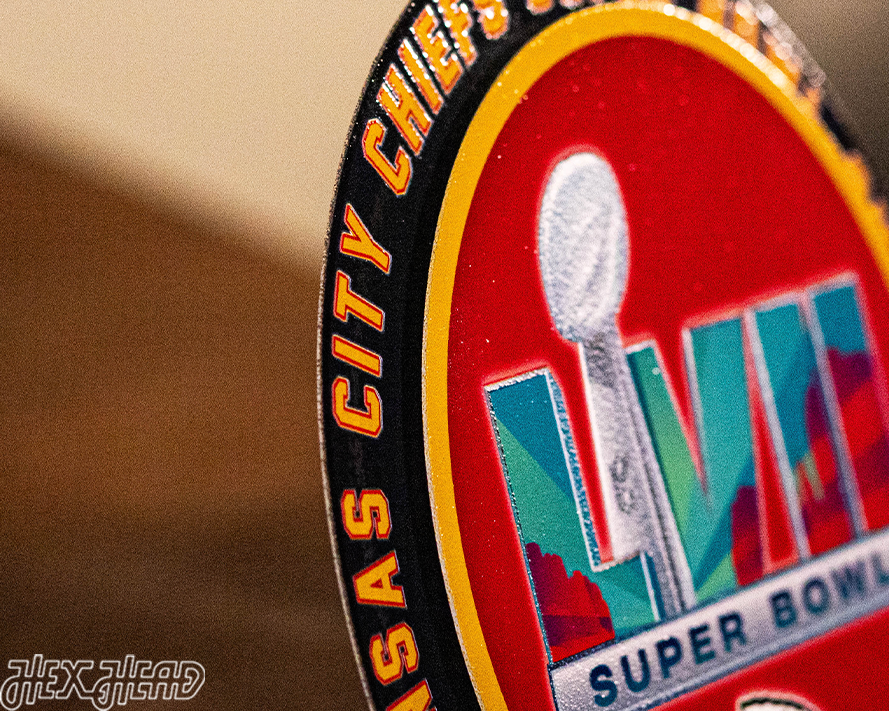 Kansas City Chiefs SUPER BOWL LVII CHAMPIONS "Double Play" On the Shelf or on the Wall Art