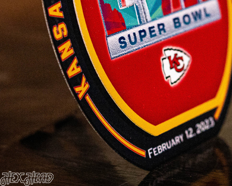 Kansas City Chiefs SUPER BOWL LVII CHAMPIONS "Double Play" On the Shelf or on the Wall Art