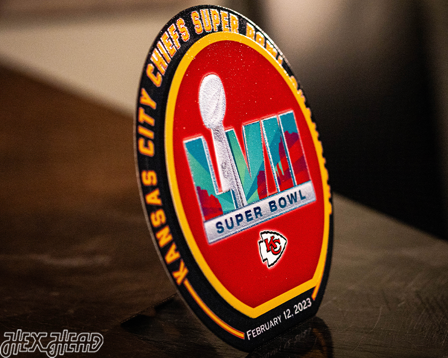 Kansas City Chiefs SUPER BOWL LVII CHAMPIONS "Double Play" On the Shelf or on the Wall Art