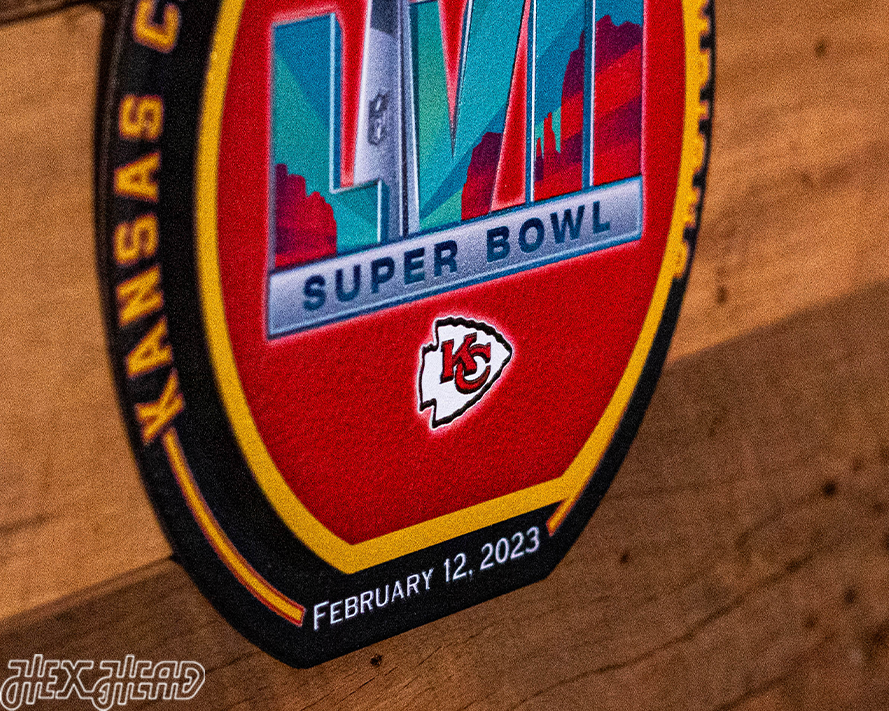 Kansas City Chiefs SUPER BOWL LVII CHAMPIONS "Double Play" On the Shelf or on the Wall Art