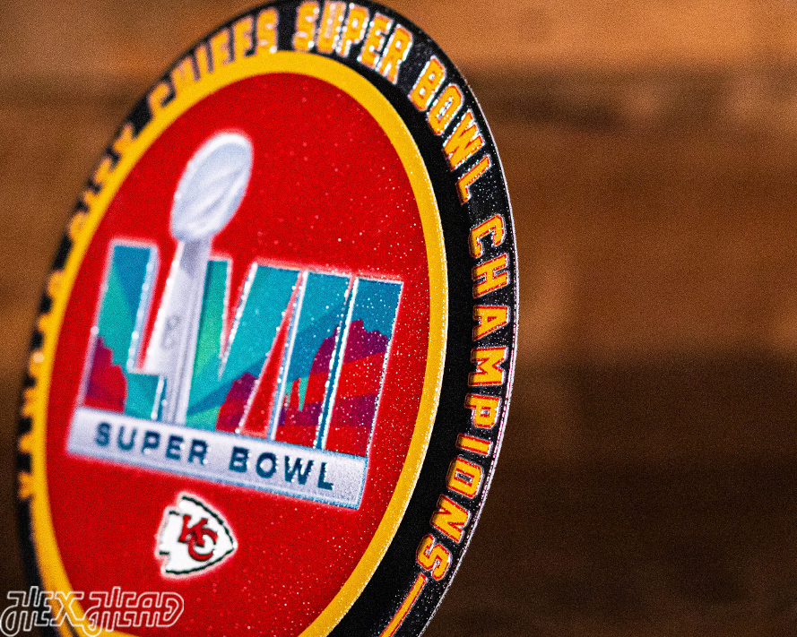 Kansas City Chiefs SUPER BOWL LVII CHAMPIONS "Double Play" On the Shelf or on the Wall Art