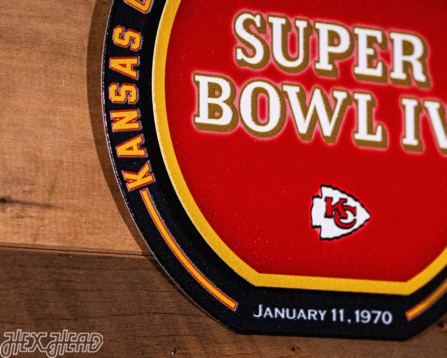 Kansas City Chiefs Super Bowl IV "DOUBLE PLAY" On The Shelf or On The Wall