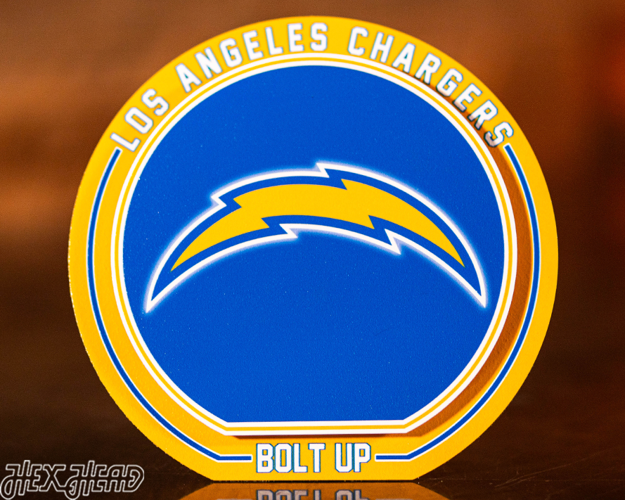 Los Angeles Chargers "Double Play" On the Shelf or on the Wall Art