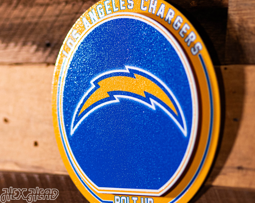 Los Angeles Chargers "Double Play" On the Shelf or on the Wall Art