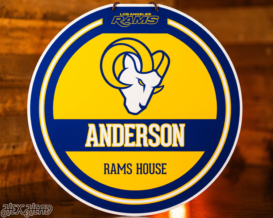 Los Angeles Rams Personalized Monogram Metal Art