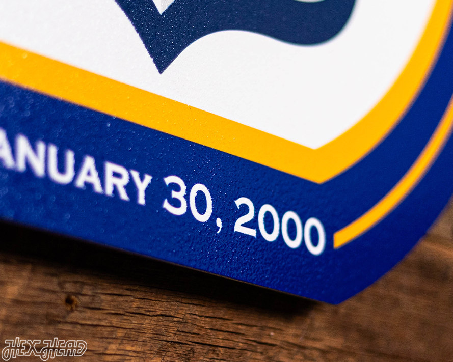 VARSITY Collection- Single Layer Los Angeles Rams Super Bowl XXXIV Metal Wall Art