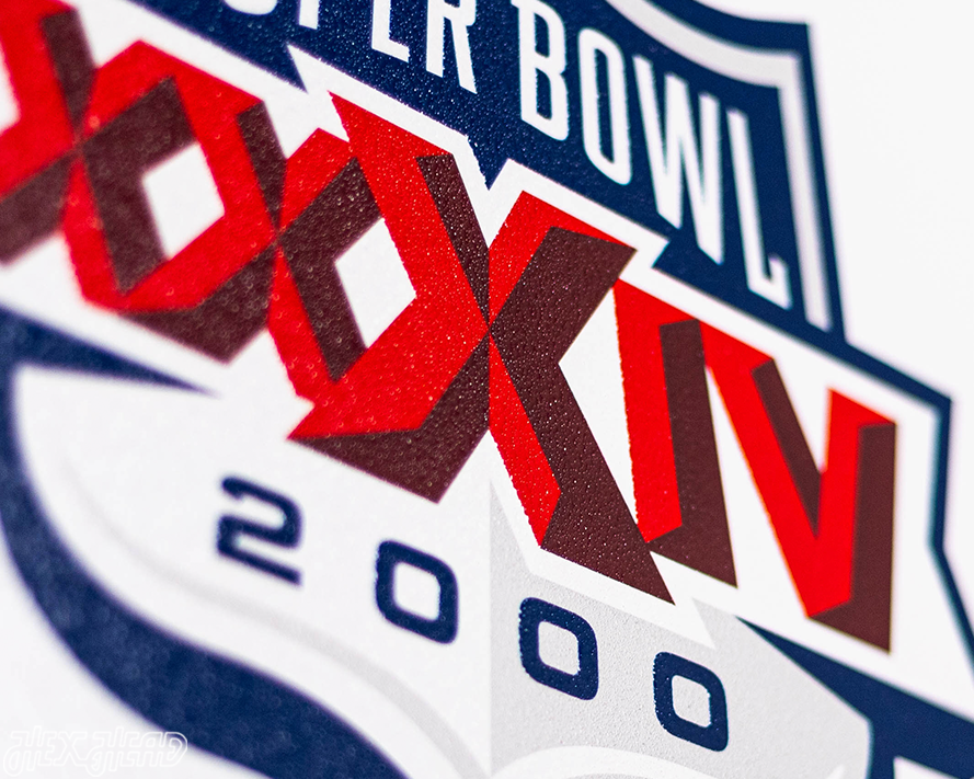 VARSITY Collection- Single Layer Los Angeles Rams Super Bowl XXXIV Metal Wall Art