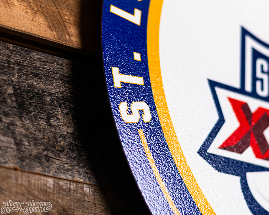 VARSITY Collection- Single Layer Los Angeles Rams Super Bowl XXXIV Metal Wall Art