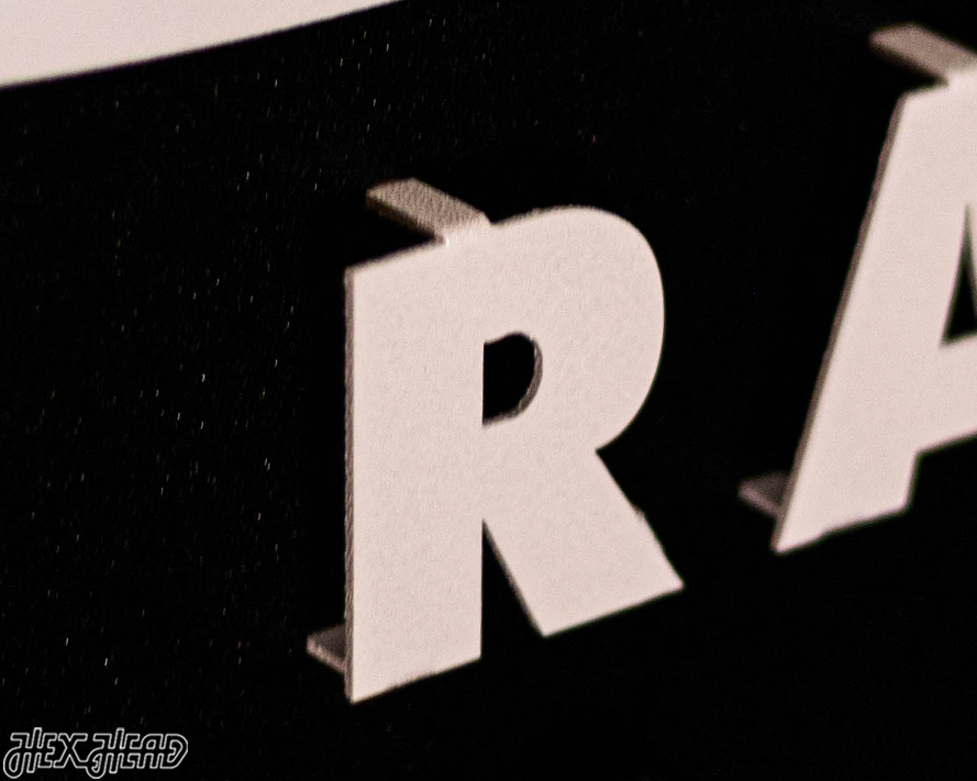 Las Vegas Raiders Shield 3D Vintage Metal Wall Art