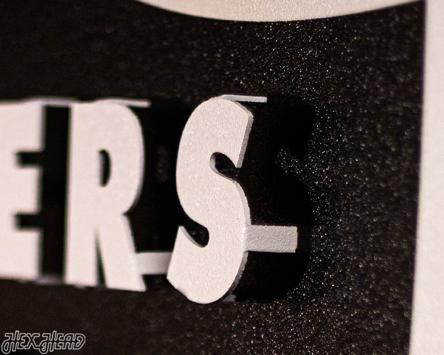 Las Vegas Raiders Shield 3D Vintage Metal Wall Art