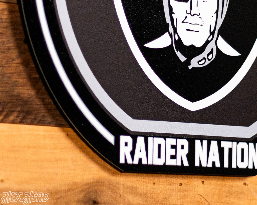 VARSITY Collection- Single Layer Las Vegas Raiders Metal Wall Art