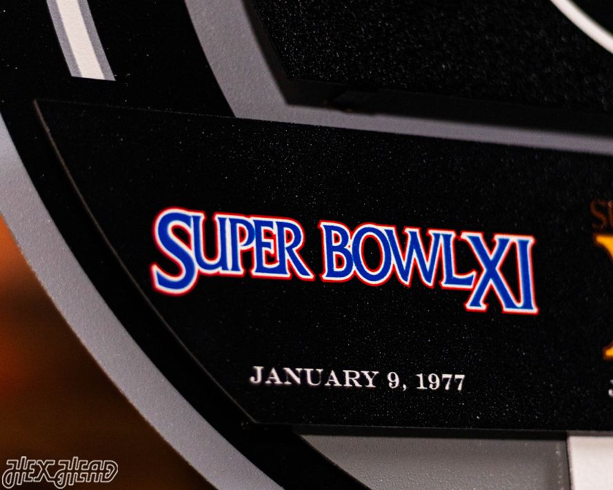 Las Vegas Raiders DYNASTY - Super Bowl Wins w/ Replaceable Icon Plate 3D Vintage Metal Wall Art