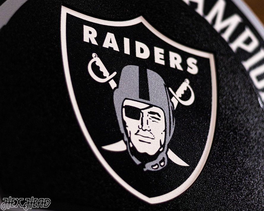 Las Vegas Raiders DYNASTY - Super Bowl Wins w/ Replaceable Icon Plate 3D Vintage Metal Wall Art