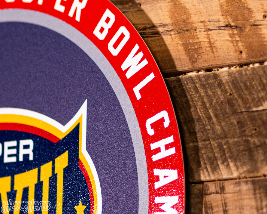 VARSITY Collection- Single Layer New England Patriots Super Bowl XXXVIII Metal Wall Art