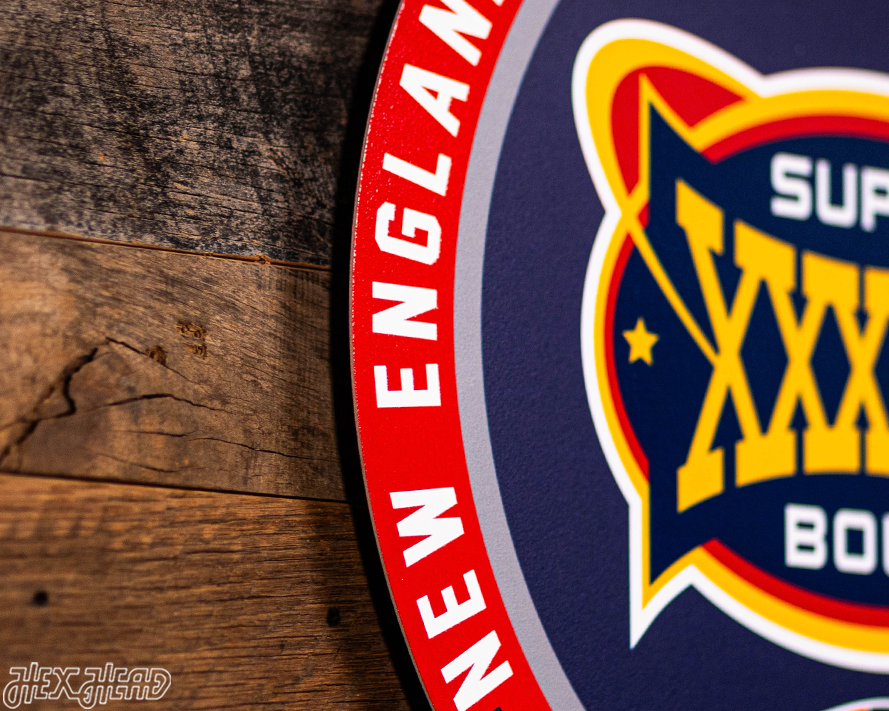 VARSITY Collection- Single Layer New England Patriots Super Bowl XXXVIII Metal Wall Art