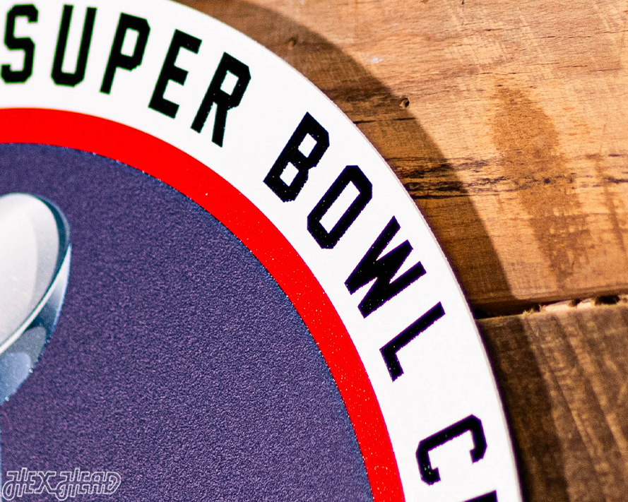 VARSITY Collection- Single Layer New England Patriots Super Bowl XLIX Metal Wall Art