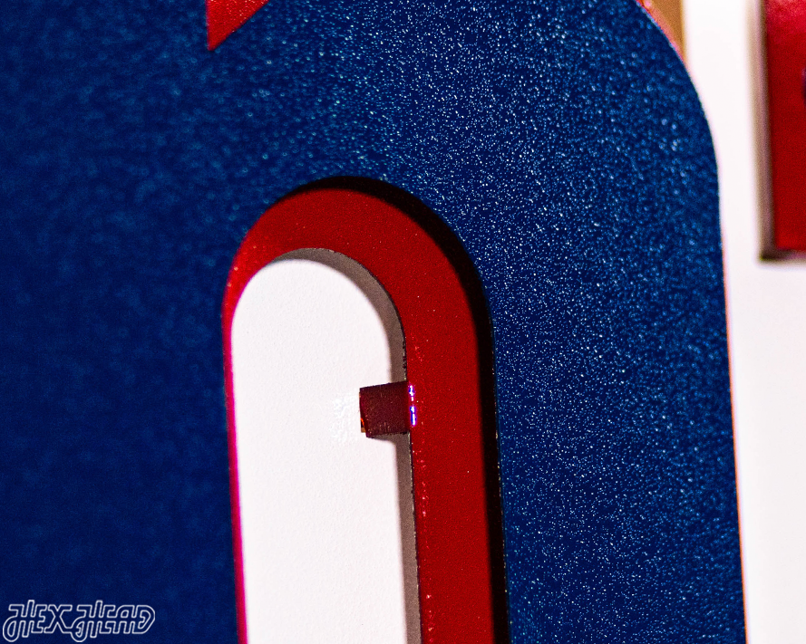 New York Giants "NY" 3D Vintage Metal Wall Art