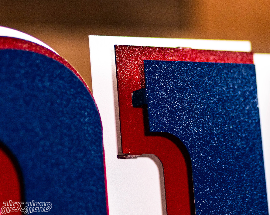 New York Giants "NY" 3D Vintage Metal Wall Art