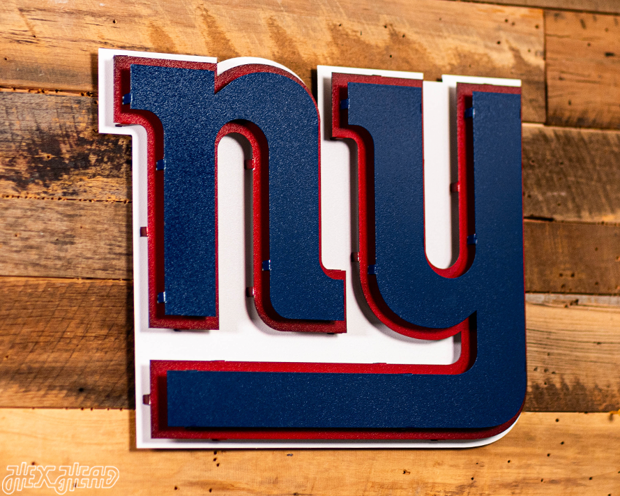 New York Giants "NY" 3D Vintage Metal Wall Art