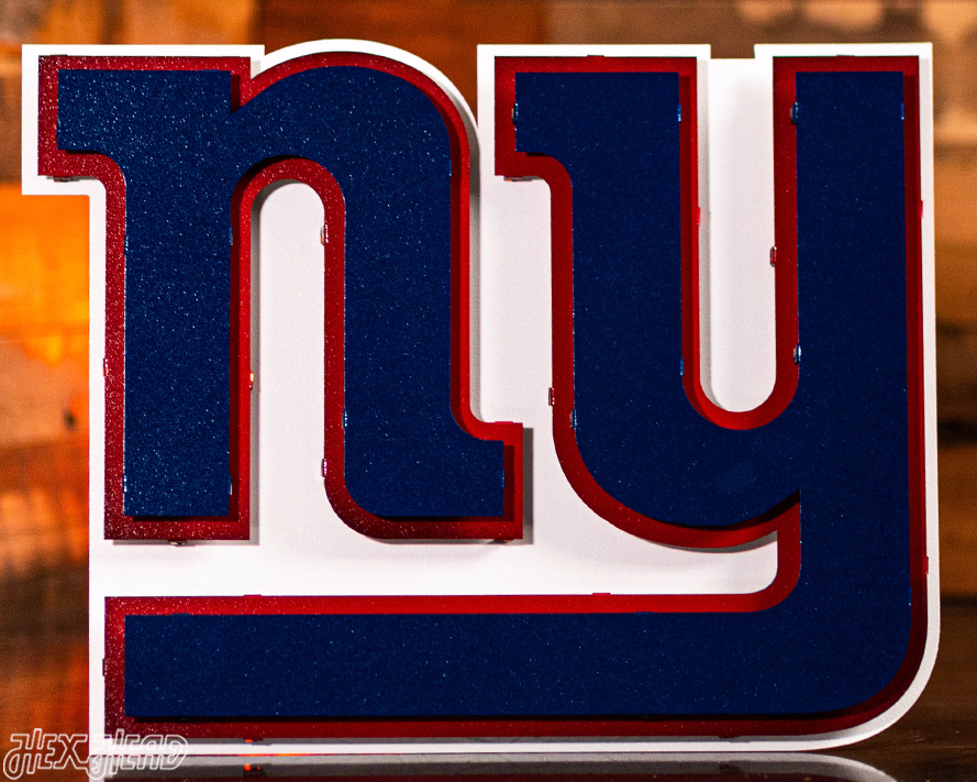 New York Giants "NY" 3D Vintage Metal Wall Art