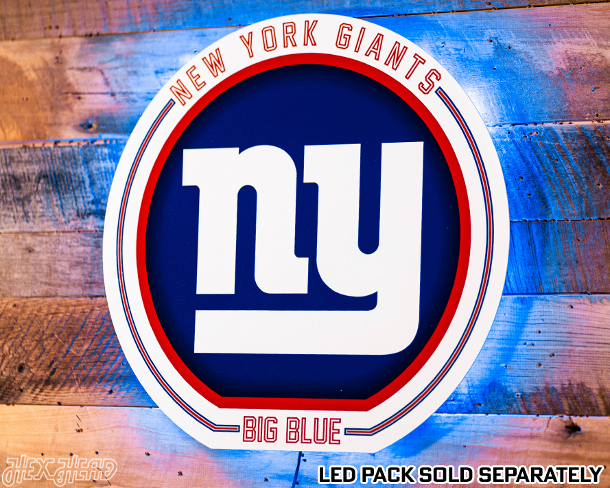 VARSITY Collection- Single Layer New York Giants Metal Wall Art