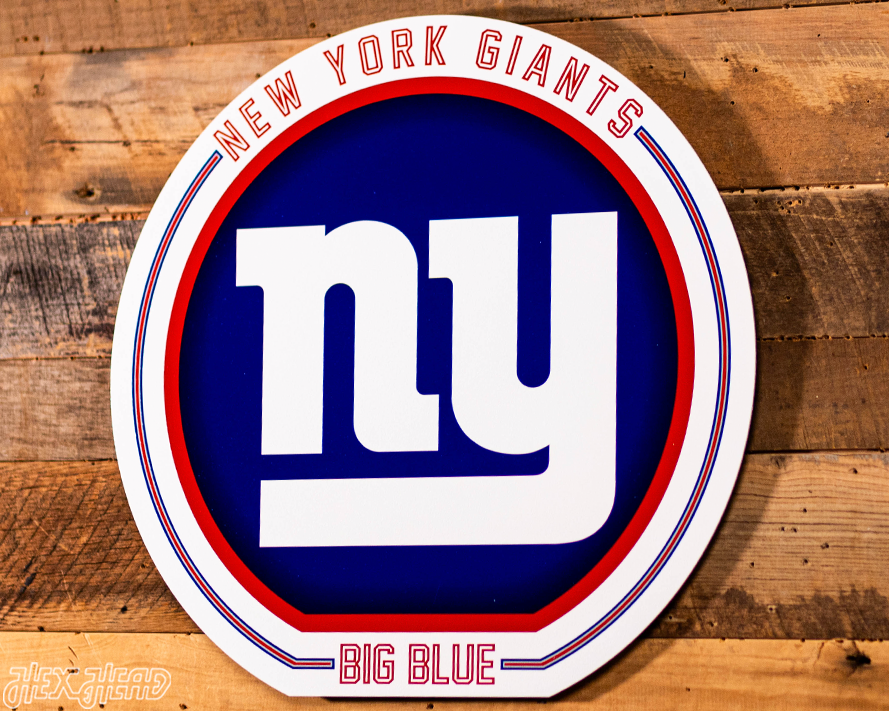 VARSITY Collection- Single Layer New York Giants Metal Wall Art