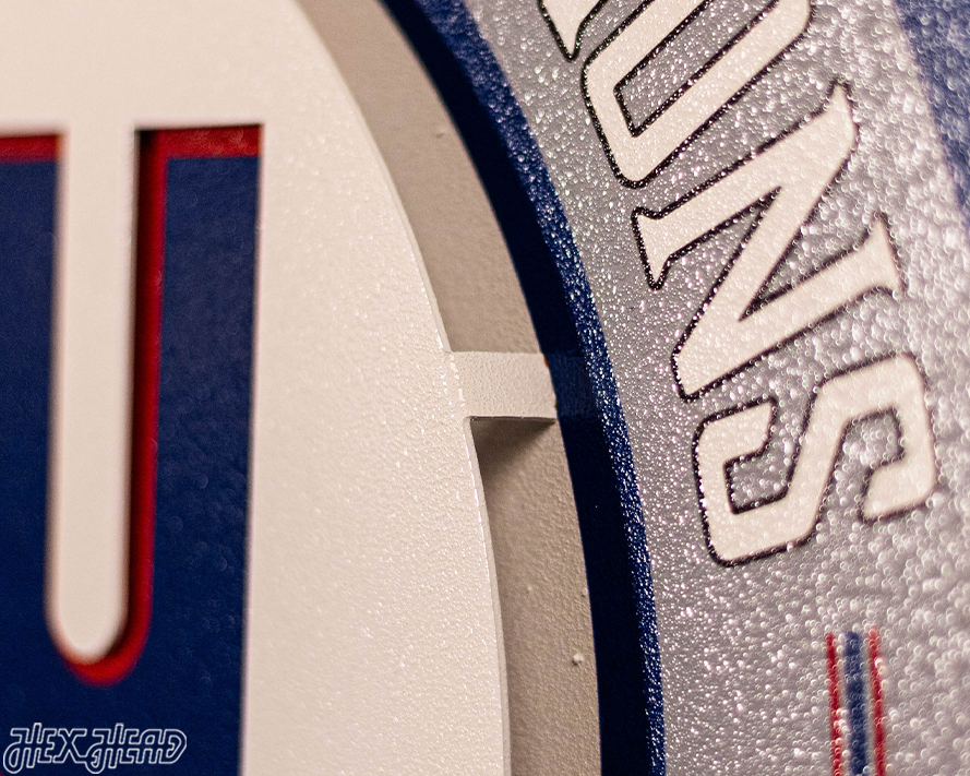 New York Giants DYNASTY - Super Bowl Wins w/ Replaceable Icon Plate 3D Vintage Metal Wall Art