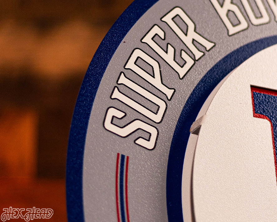 New York Giants DYNASTY - Super Bowl Wins w/ Replaceable Icon Plate 3D Vintage Metal Wall Art