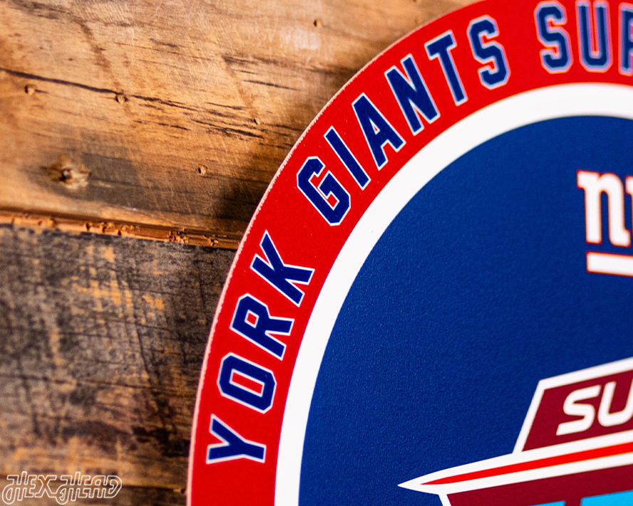 VARSITY Collection- Single Layer New York Giants Super Bowl XLII Metal Wall Art
