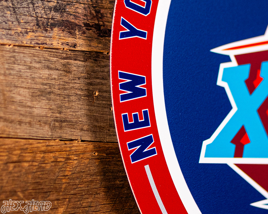 VARSITY Collection- Single Layer New York Giants Super Bowl XLII Metal Wall Art