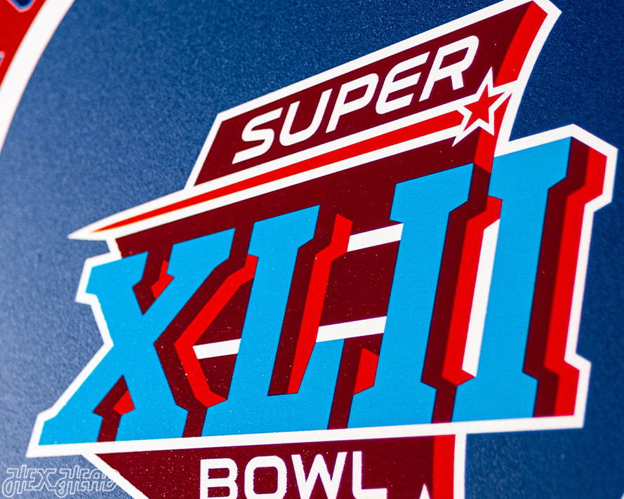 VARSITY Collection- Single Layer New York Giants Super Bowl XLII Metal Wall Art