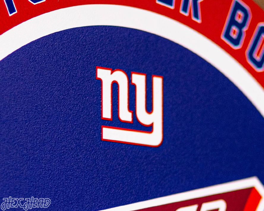 VARSITY Collection- Single Layer New York Giants Super Bowl XLII Metal Wall Art
