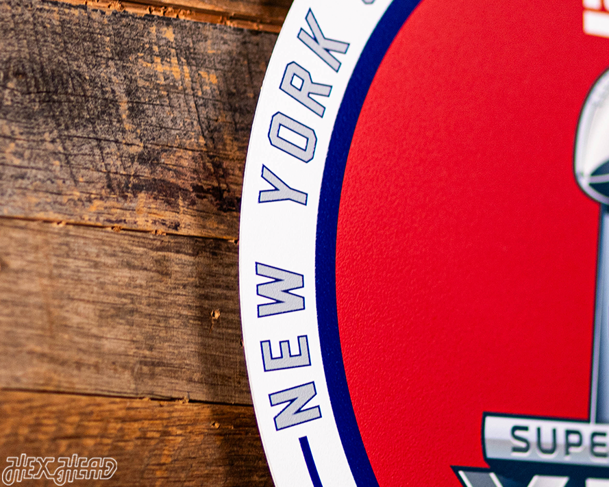 VARSITY Collection- Single Layer New York Giants Super Bowl XLVI Metal Wall Art