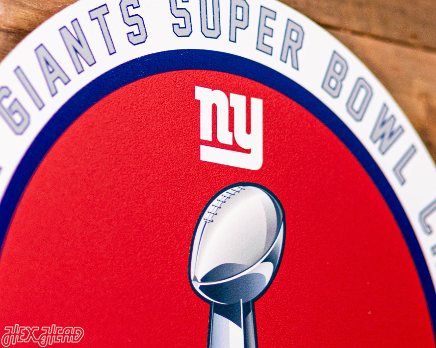 VARSITY Collection- Single Layer New York Giants Super Bowl XLVI Metal Wall Art