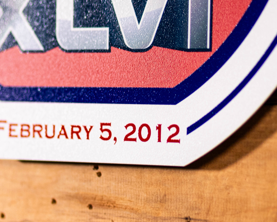 VARSITY Collection- Single Layer New York Giants Super Bowl XLVI Metal Wall Art