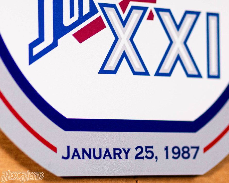 VARSITY Collection- Single Layer New York Giants Super Bowl XXI Metal Wall Art