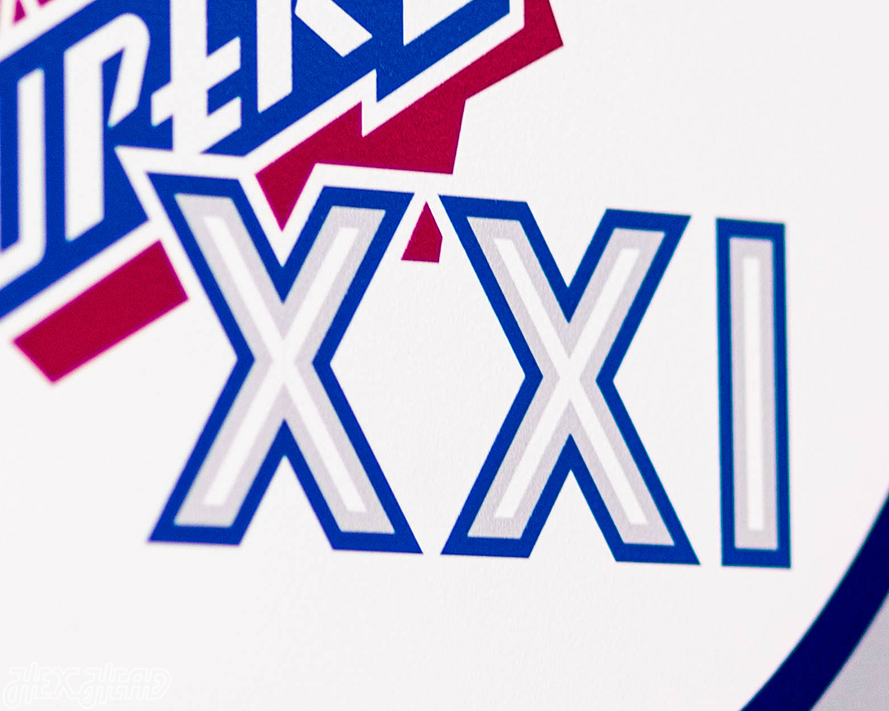 VARSITY Collection- Single Layer New York Giants Super Bowl XXI Metal Wall Art