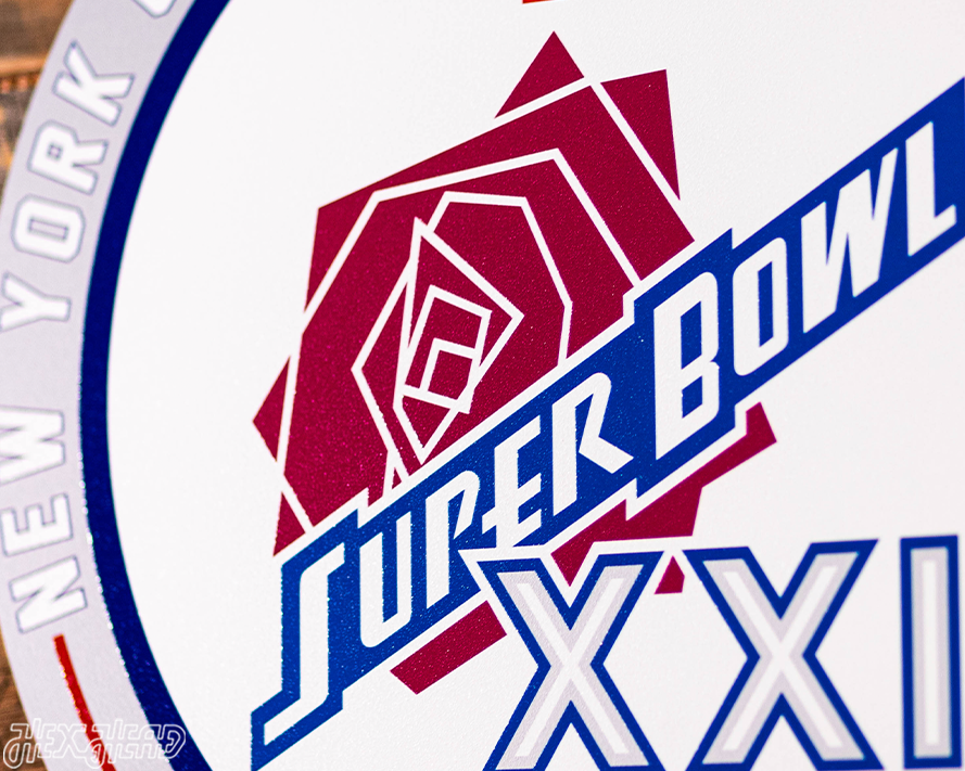 VARSITY Collection- Single Layer New York Giants Super Bowl XXI Metal Wall Art
