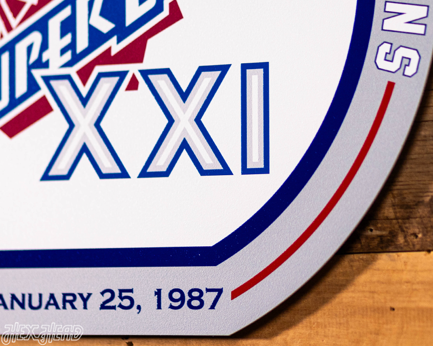 VARSITY Collection- Single Layer New York Giants Super Bowl XXI Metal Wall Art