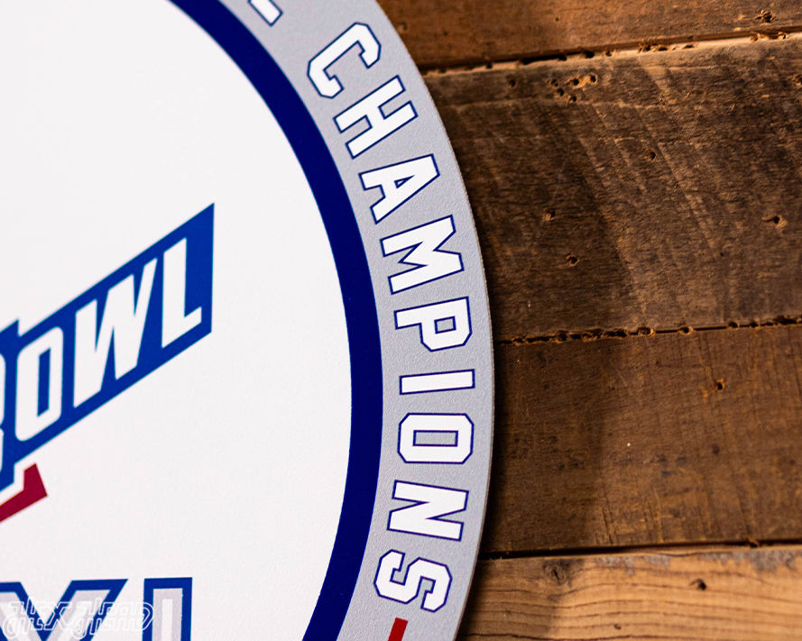 VARSITY Collection- Single Layer New York Giants Super Bowl XXI Metal Wall Art