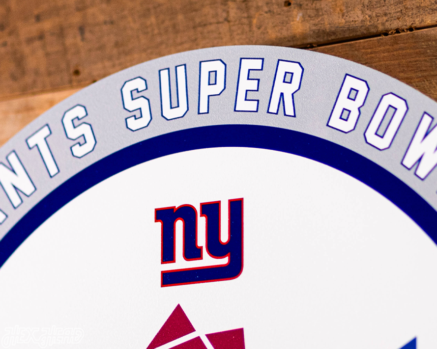 VARSITY Collection- Single Layer New York Giants Super Bowl XXI Metal Wall Art