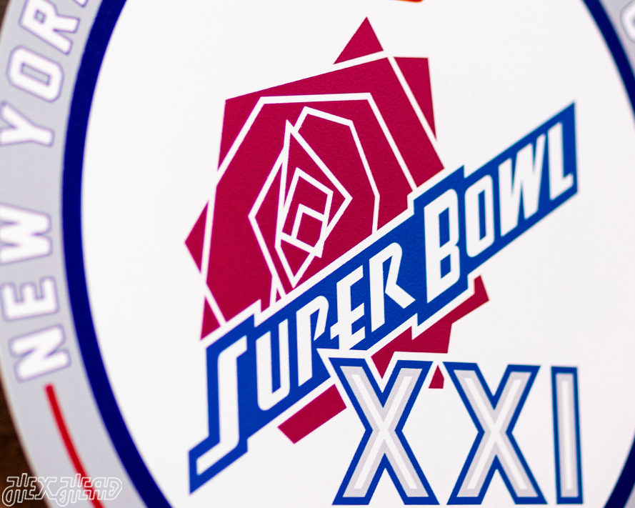 VARSITY Collection- Single Layer New York Giants Super Bowl XXI Metal Wall Art