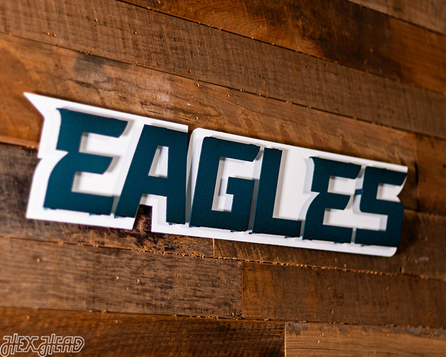 Philadelphia Eagles "EAGLES" 3D Vintage Metal Wall Art