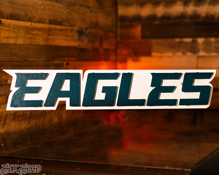 Philadelphia Eagles "EAGLES" 3D Vintage Metal Wall Art