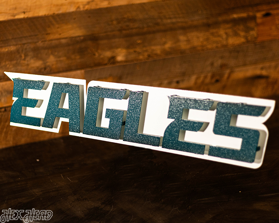 Philadelphia Eagles "EAGLES" 3D Vintage Metal Wall Art