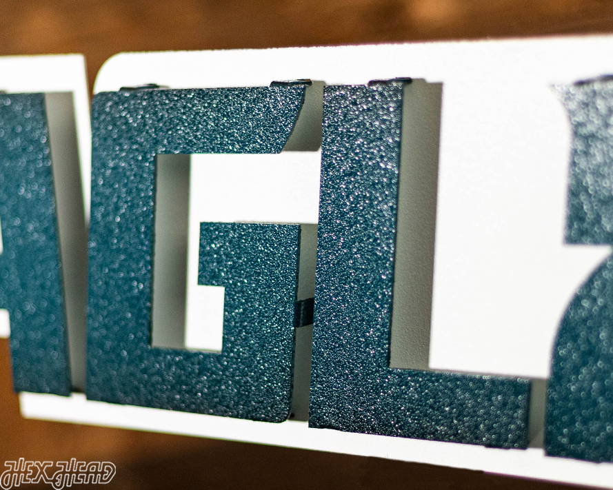 Philadelphia Eagles "EAGLES" 3D Vintage Metal Wall Art